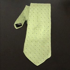 Van Heusen Tie - Light Green Blue Diamond Pattern